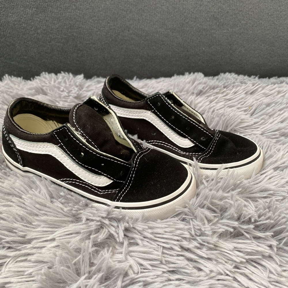 Vans black toddler shoes size 9.5